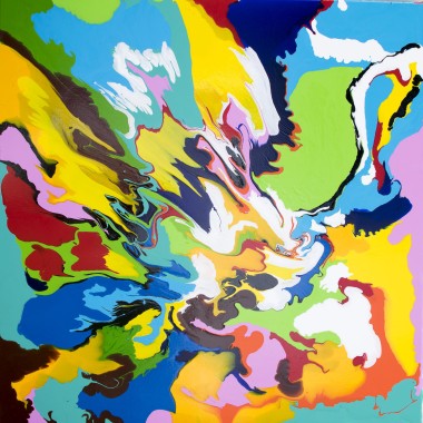 multicoloured abstract painting