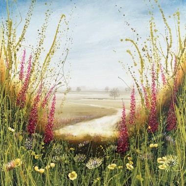 Floral landscape painting