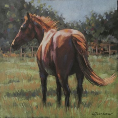 Chestnut Horse pastel painting