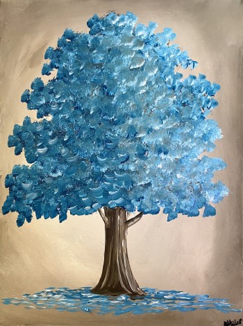 Teal Blue Tree 2