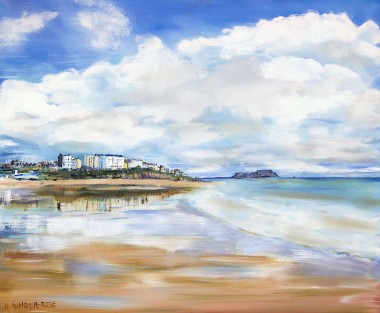 Tenby South Beach Reflections painting for sale