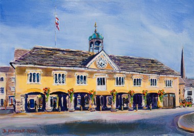 TETBURY MARKET HALL FROM LONG STREET painting for sale
