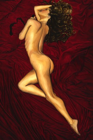 Fine art female nude figurative oil painting