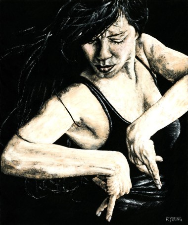 Fine art portrait of a passionate flamenco dancer