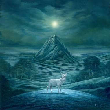 Stag and the moon