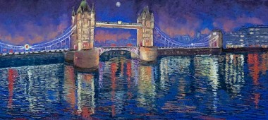 Tower Bridge at Night Reflections