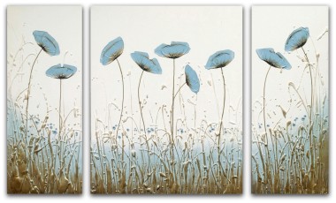 True Blue Landscape Triptych