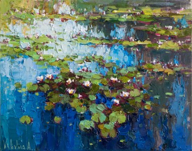 White Water Lilies - Pond flowers 
