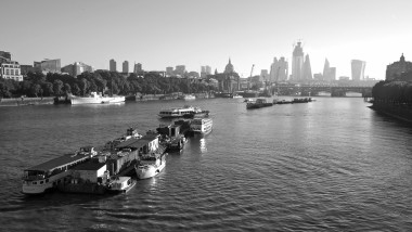 Morning View from Waterloo Bridge, London