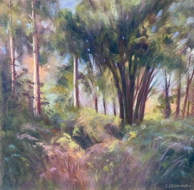 woodland pastel painting