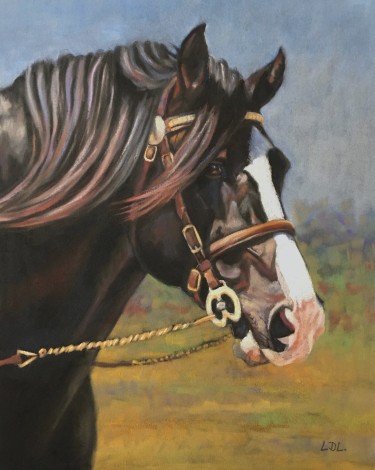Welsh Cob Stallion Pastel Painting