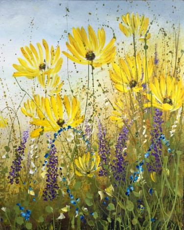 yellow daisies painting