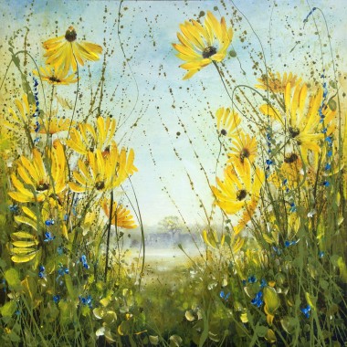 yellow daisy painting