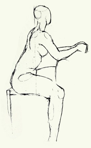Small nude on chair main image