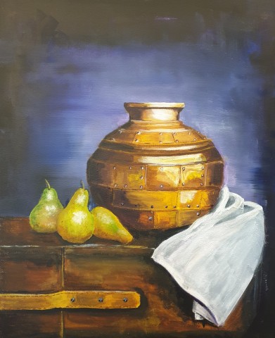 Pears and Water Vase 