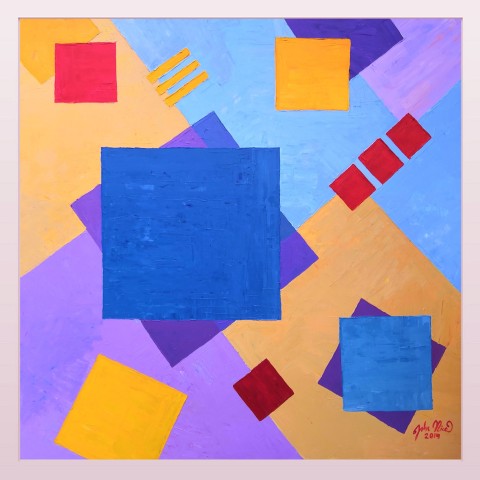Dynamic  Abstraction with Blue Square