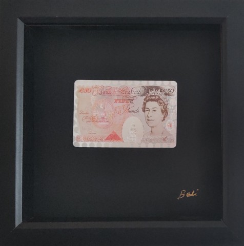 The Queen of England £50 Silver Plain note.