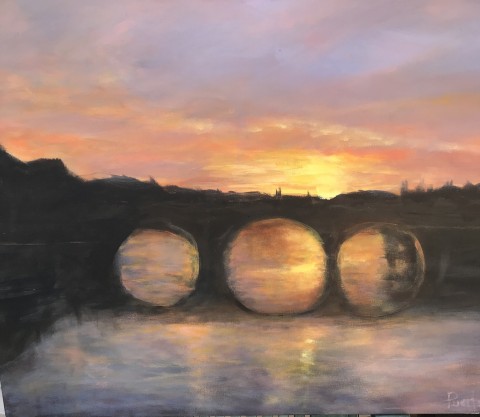 Original Sunset Painting 