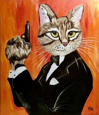  Cat James Bond Agent 007.
