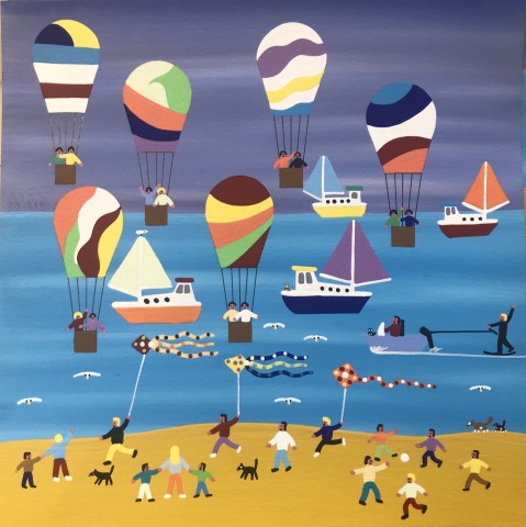 Balloons over the beach