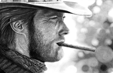 Clint Eastwood in Pencil
