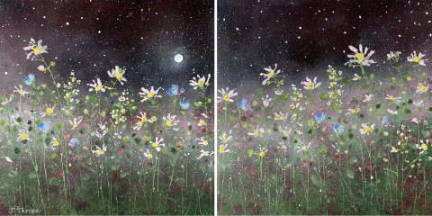 Midnight moon Song - Diptych