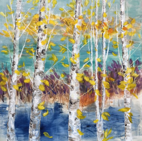 Aspen Trees by the Water