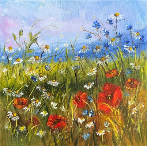 Poppies and Wildflowers -3D canvas