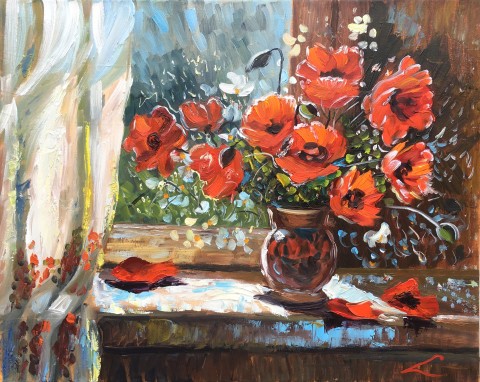 Poppies at the Window