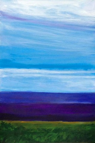 Abstract sky and moor landscape
