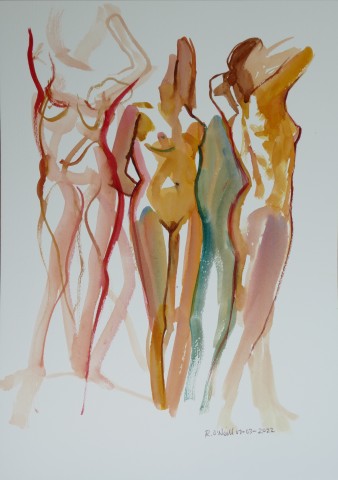 Female Nude in 3 Poses