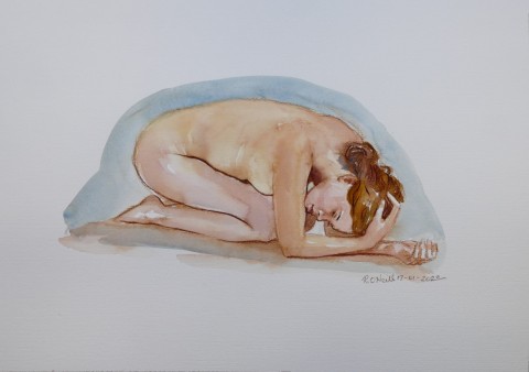 Female nude watercolour