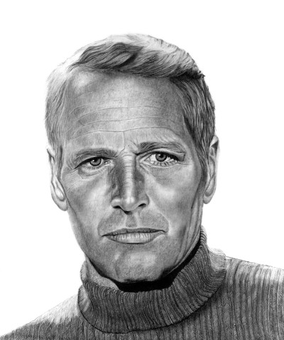 Paul Newman in Pencil