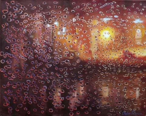 Rain Melody Abstract cityscape