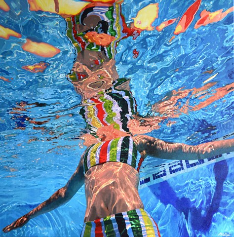 Supernova- swimming painting
