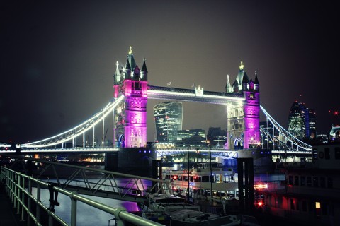 Tower Bridge in Pink