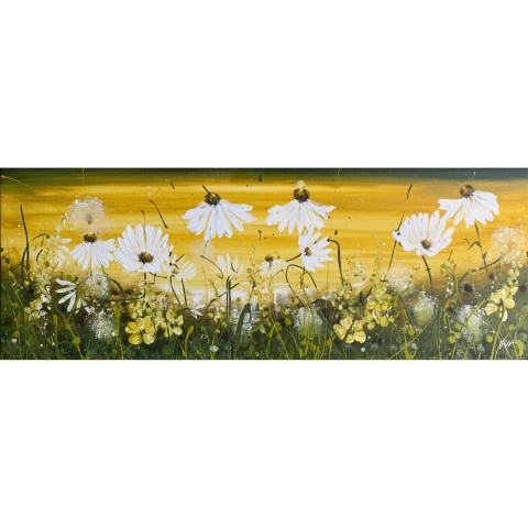 Yellow Landscape with Daisies 