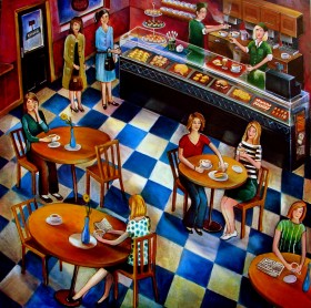cafe art scene