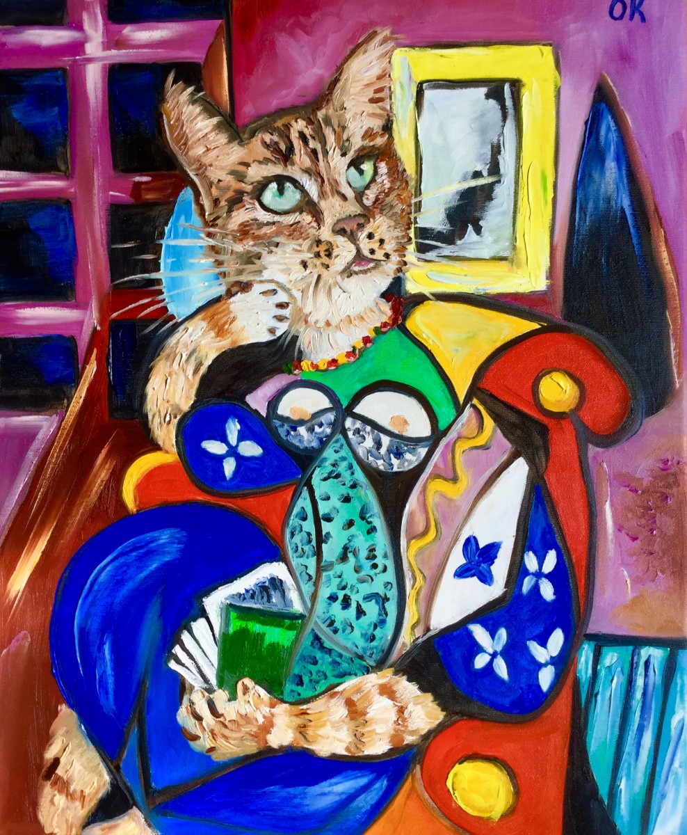 Dreaming Cat Inspire by Picasso Painting by Olga Koval | Art2Ar